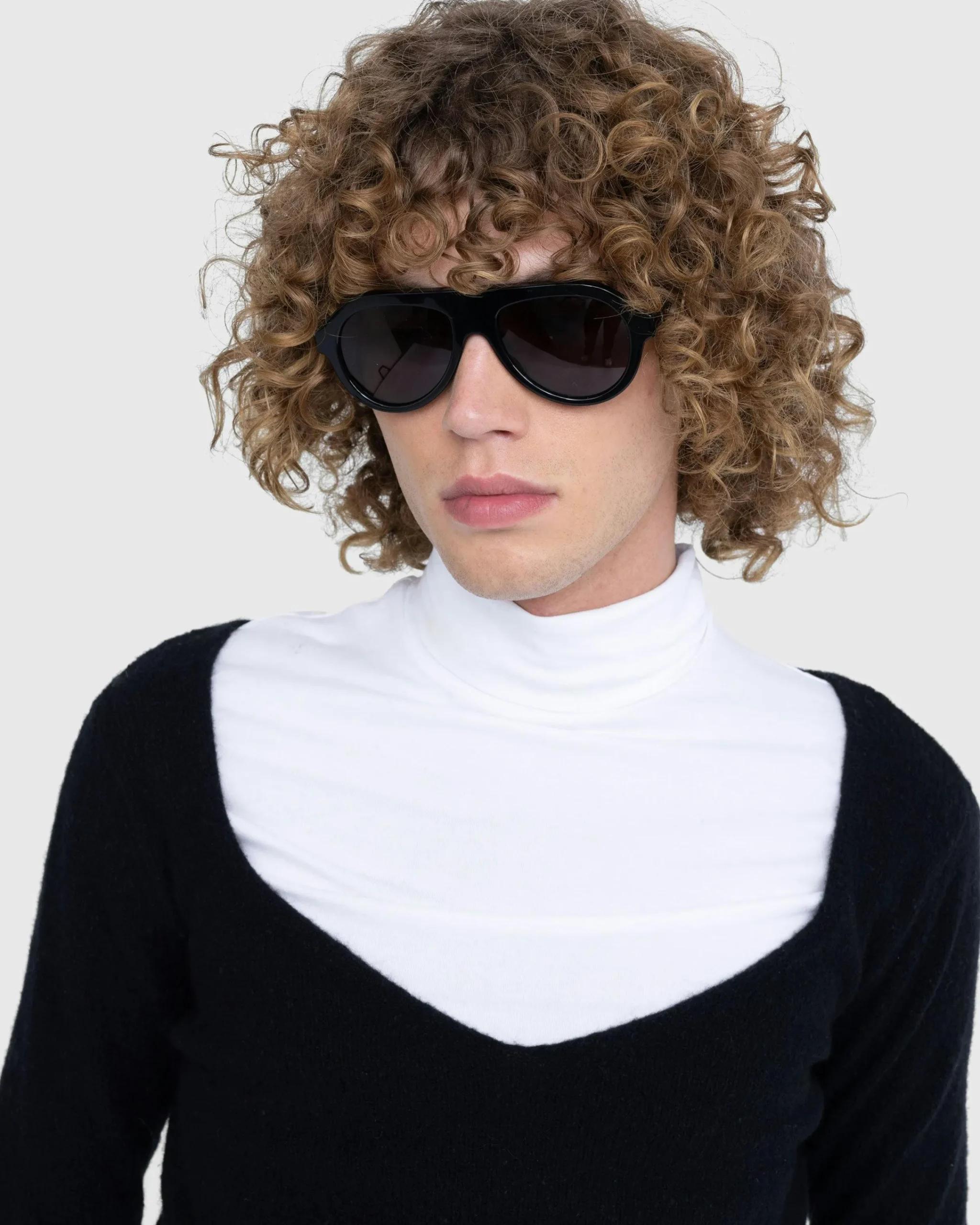 Bottega Veneta Classic Aviator Sunglasses Black/Grey- Sunglasses