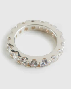Hatton Labs Classic Eternity Ring Sterling Silver/White- Jewelry