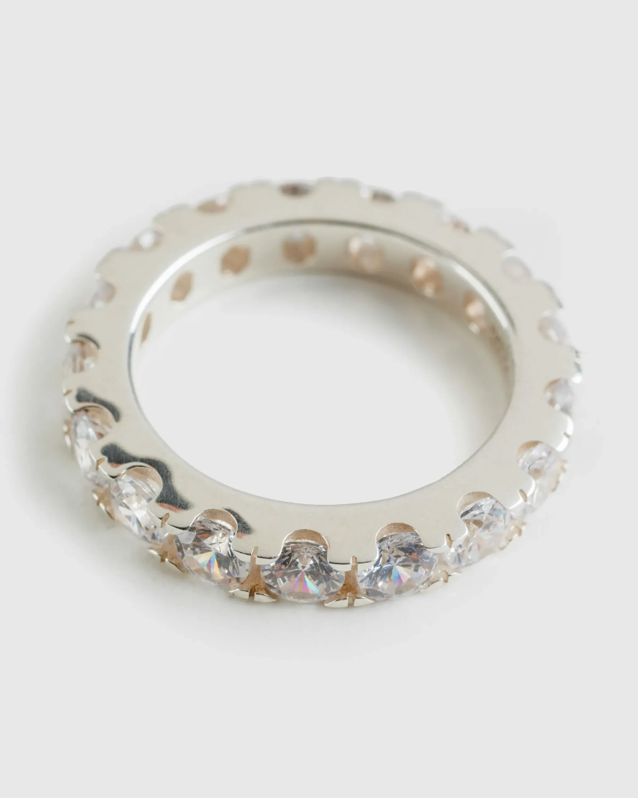 Hatton Labs Classic Eternity Ring Sterling Silver/White- Jewelry