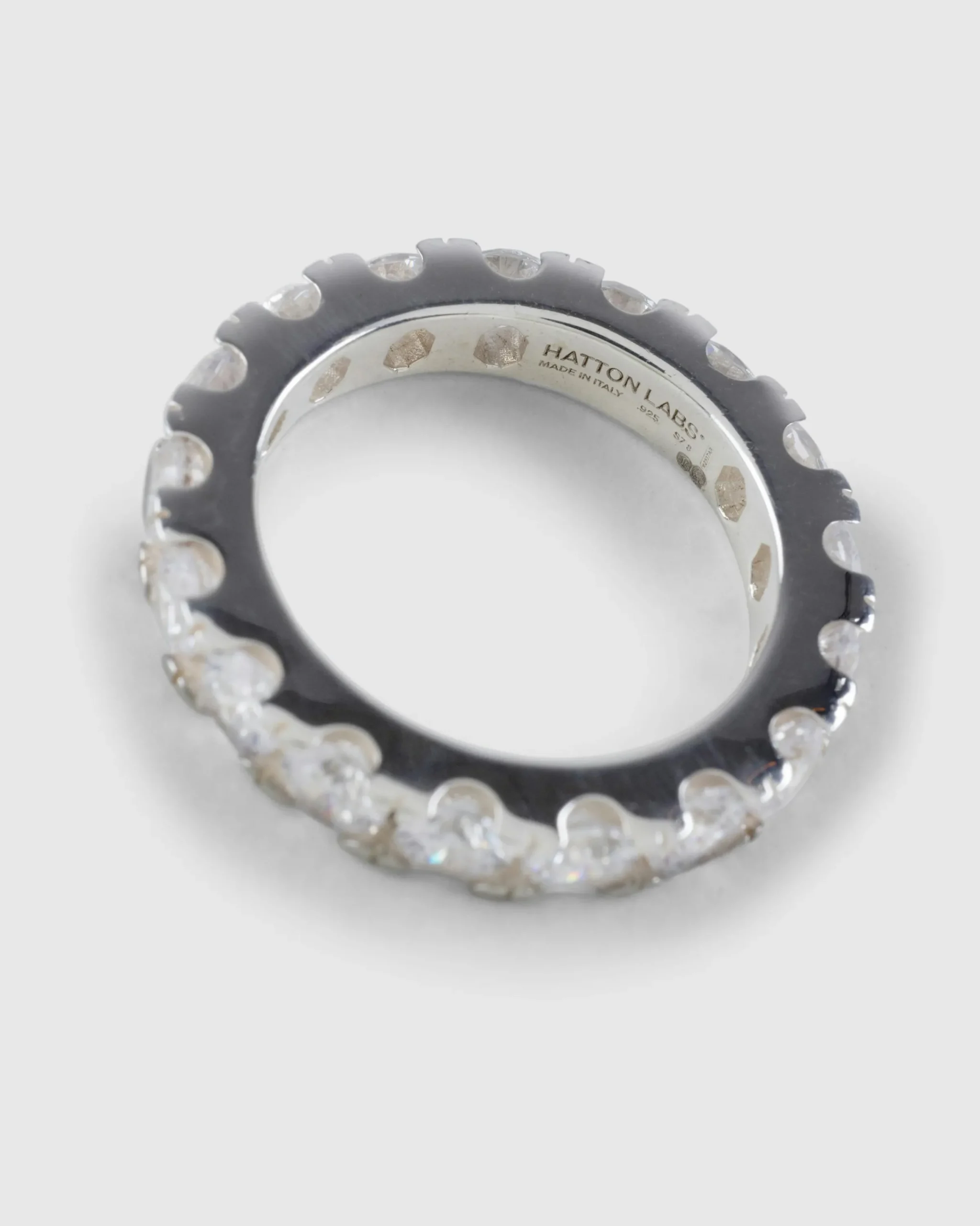 Hatton Labs Classic Eternity Ring Sterling Silver/White- Jewelry
