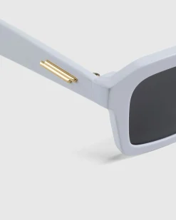 Bottega Veneta Classic Square Sunglasses White/White/Grey- Sunglasses