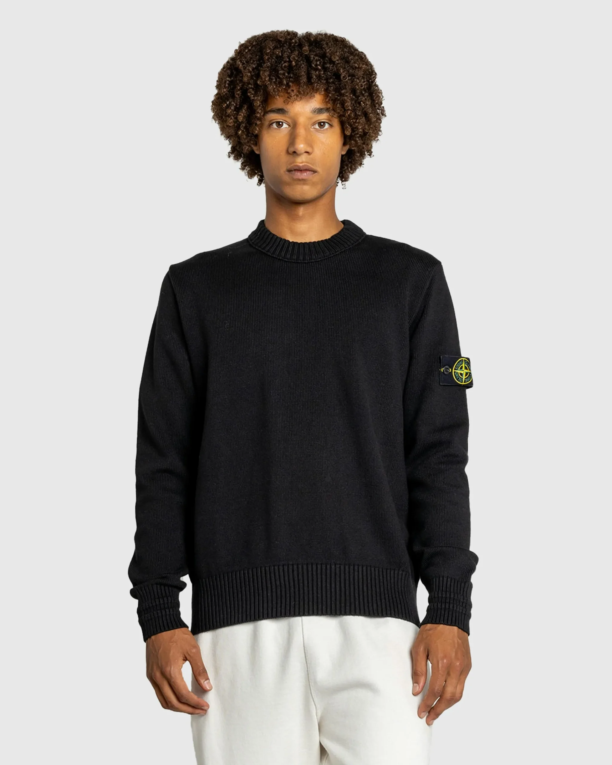 Stone Island Compass Logo Badge Sweater- Knitwear