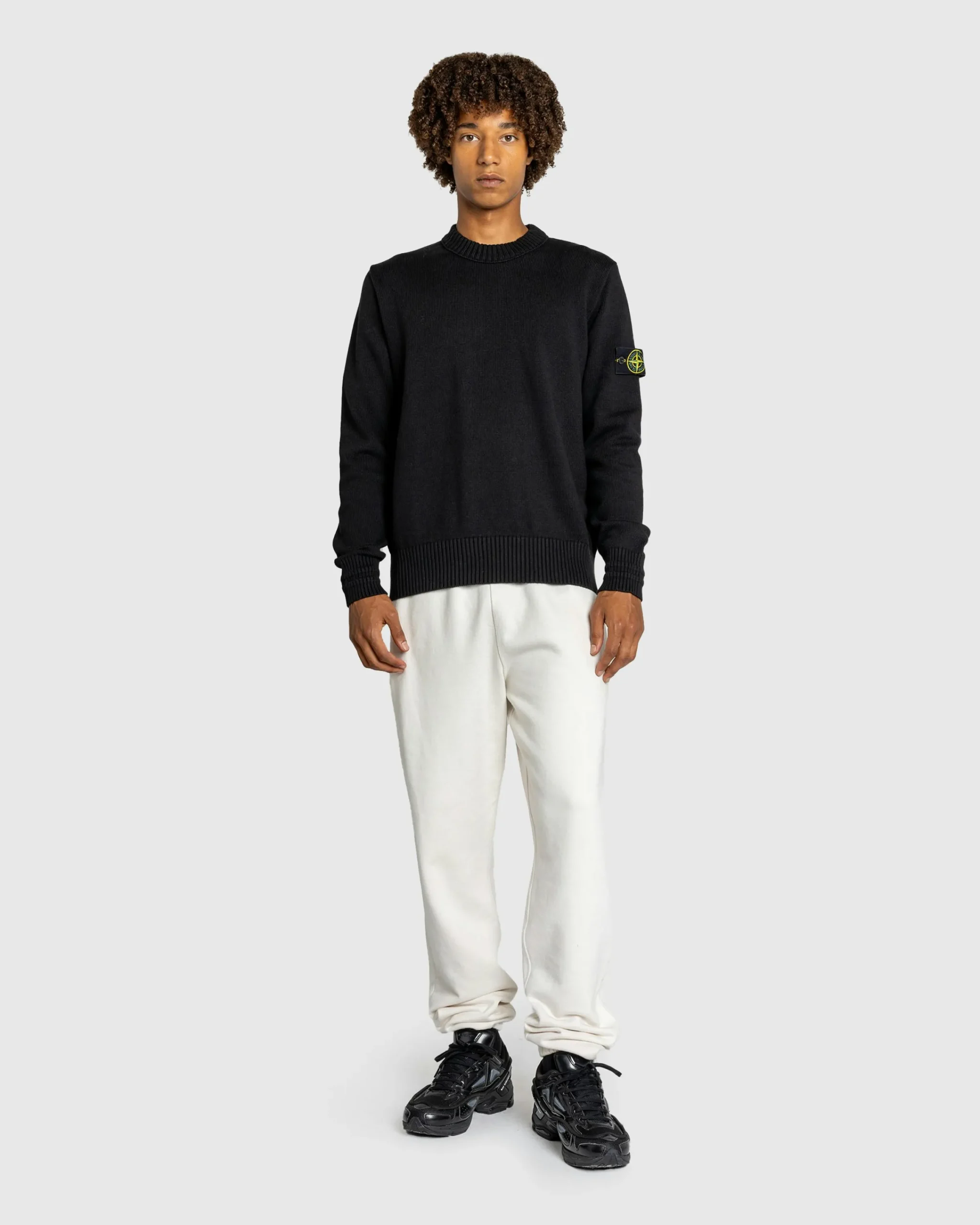 Stone Island Compass Logo Badge Sweater- Knitwear