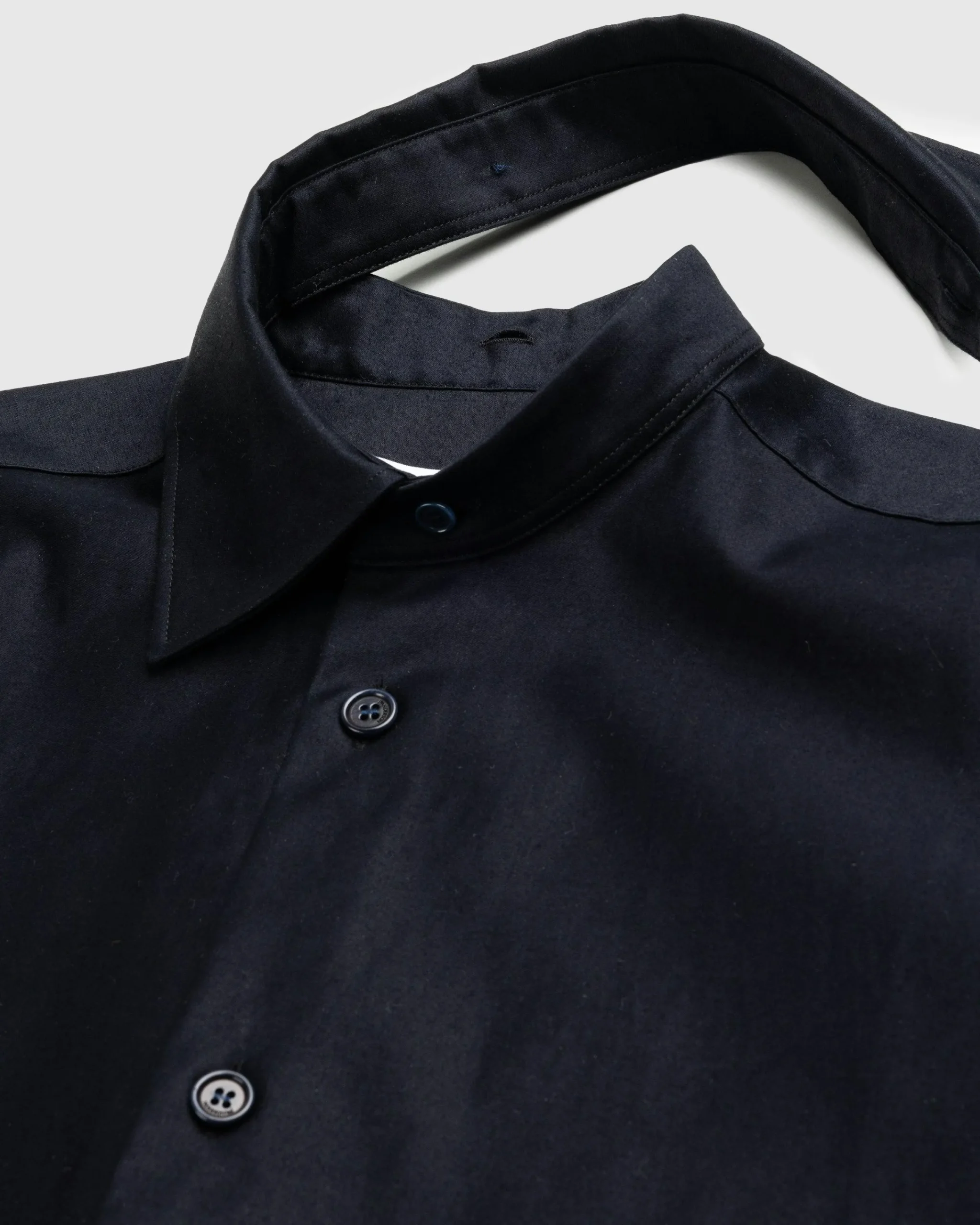 J.W. Anderson Contrast Patch Pocket Oversized Shirt Navy- Shirts