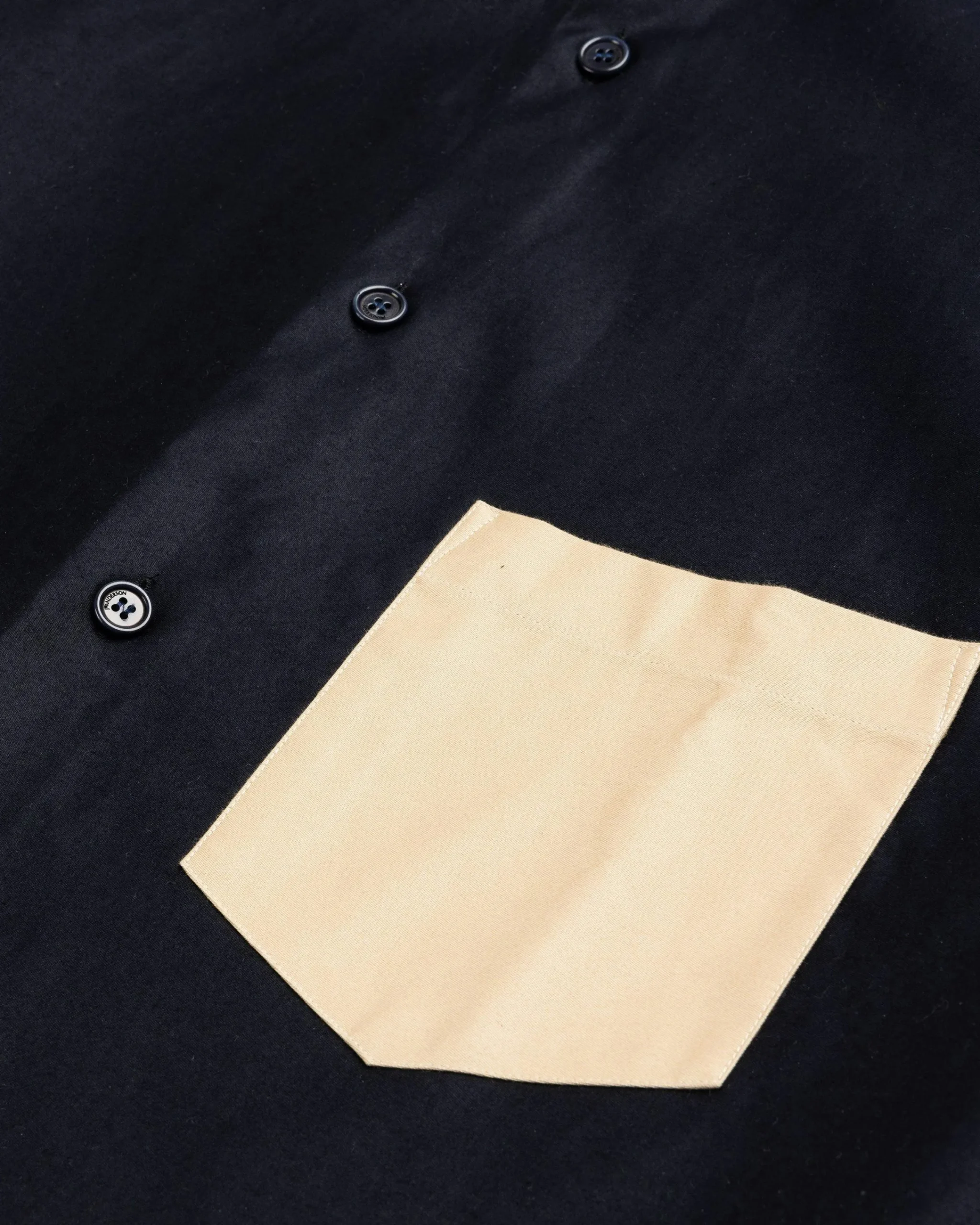 J.W. Anderson Contrast Patch Pocket Oversized Shirt Navy- Shirts
