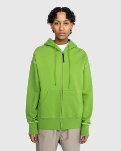 Highsnobiety Contrast Stitch Zip Fleece Hoodie- Sweats