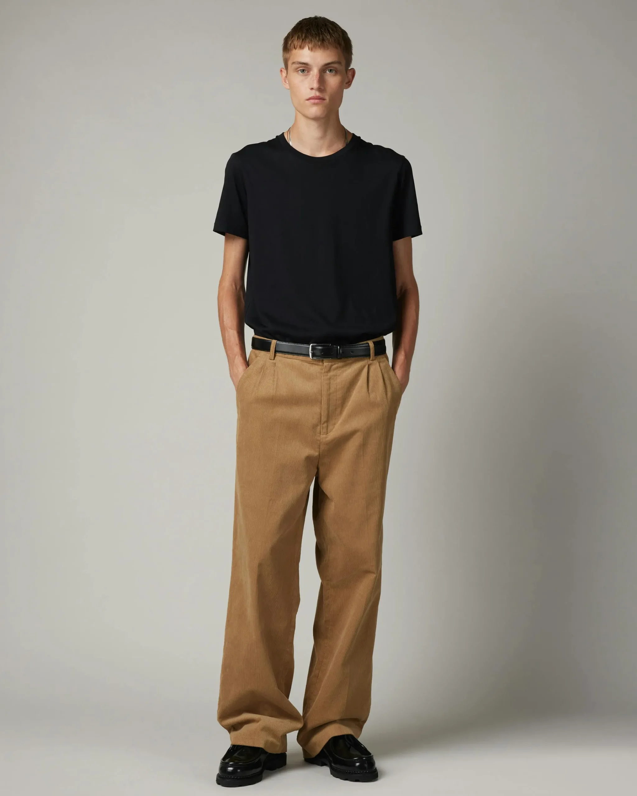 Highsnobiety HS05 Cord Pleated Dress Pants Beige- Pants