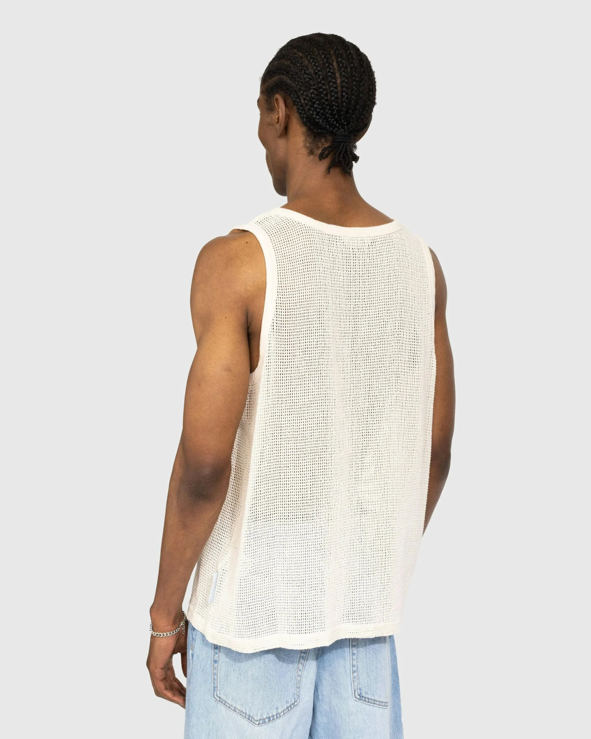 Highsnobiety Cotton Mesh Knit Tank Top- Tops