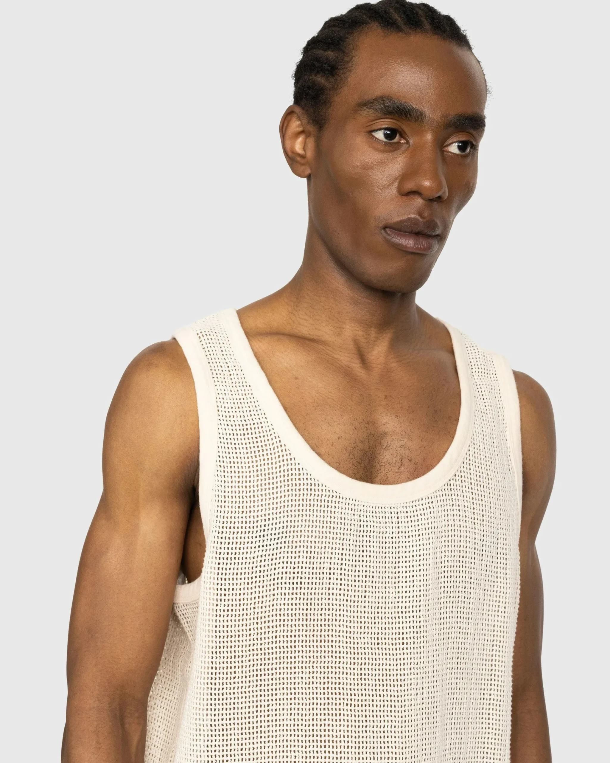 Highsnobiety Cotton Mesh Knit Tank Top- Tops