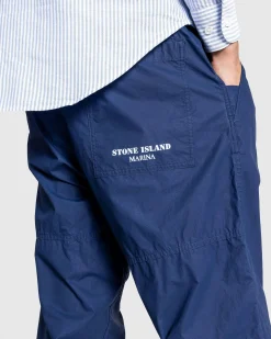Stone Island Cotton Pants Royal Blue- Pants
