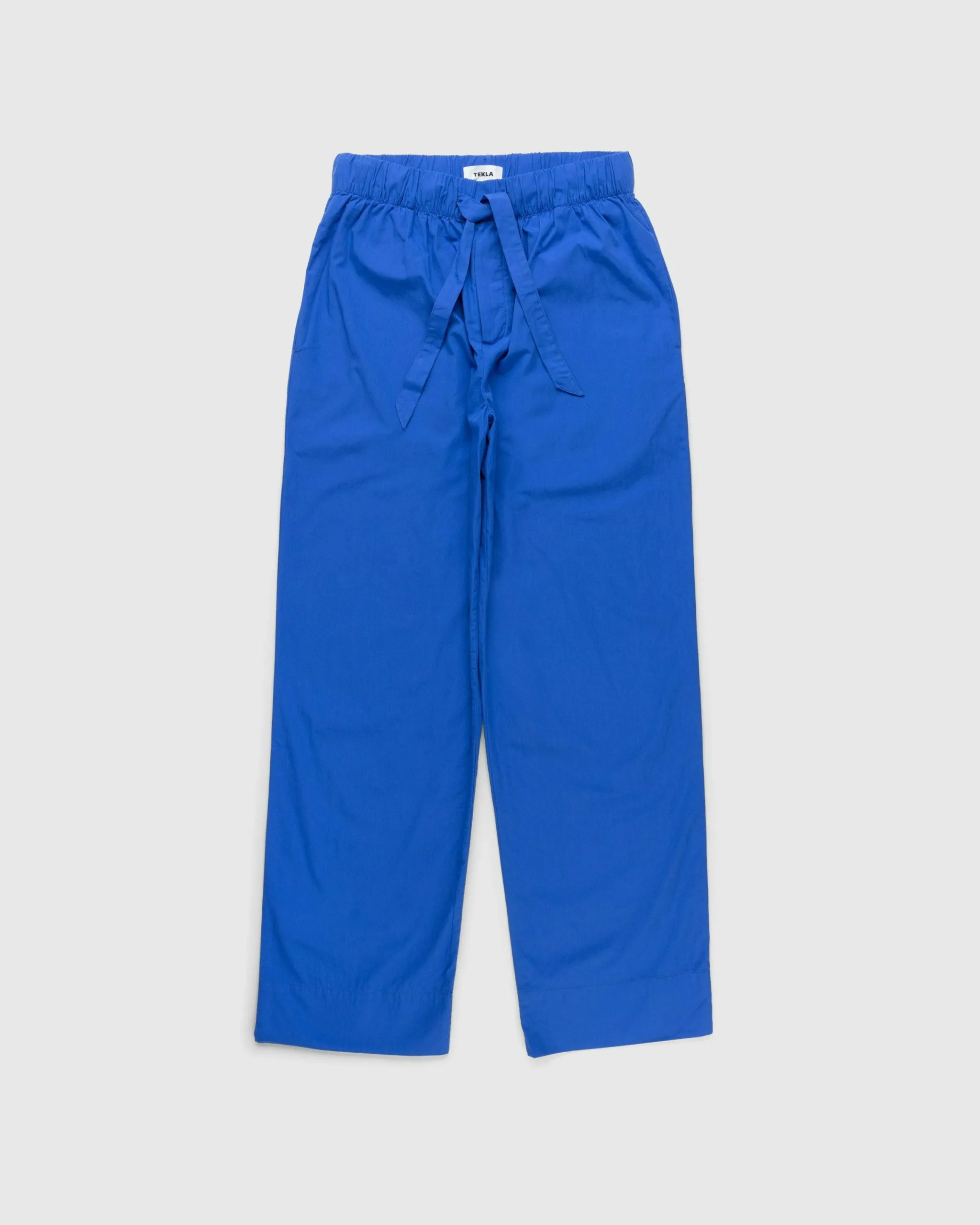 Tekla Cotton Poplin Pyjamas Pants Royal Blue- Underwear And Loungewear