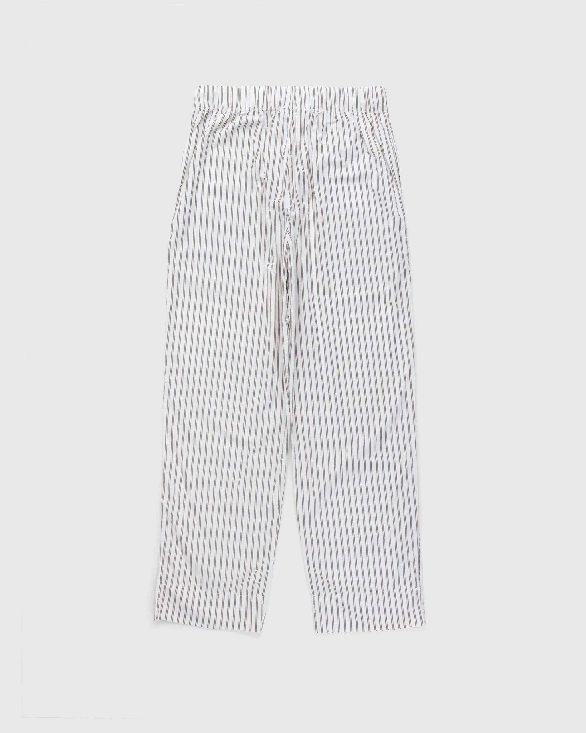 Tekla Cotton Poplin Pyjamas Pants Hopper Stripes- Underwear And Loungewear
