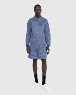 Tekla Cotton Poplin Pyjamas Shirt Stripes- Underwear And Loungewear