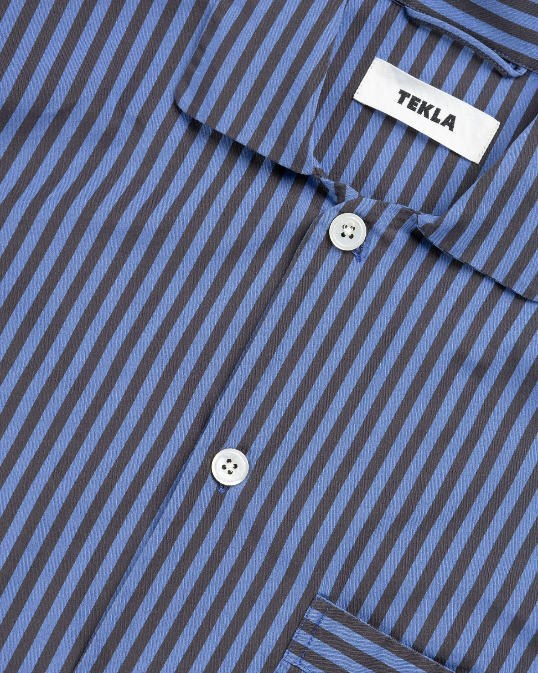Tekla Cotton Poplin Pyjamas Shirt Stripes- Underwear And Loungewear