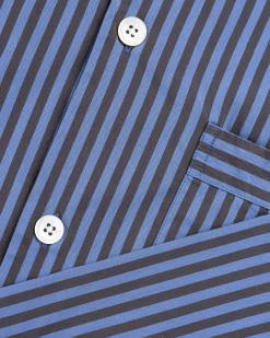 Tekla Cotton Poplin Pyjamas Shirt Stripes- Underwear And Loungewear