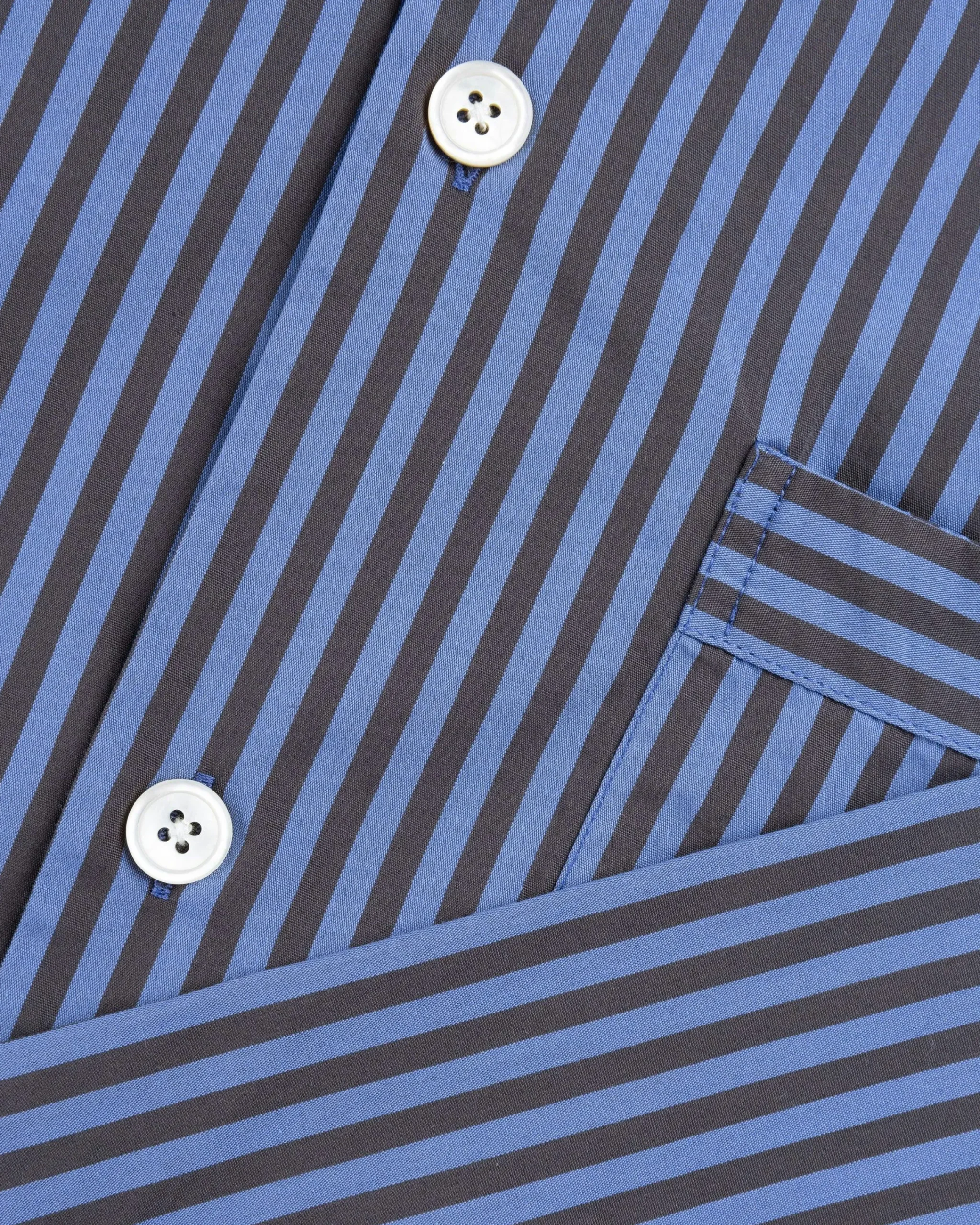 Tekla Cotton Poplin Pyjamas Shirt Stripes- Underwear And Loungewear