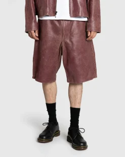 Guess USA Crackle Leather Shorts Petite Syrah Multi- Shorts