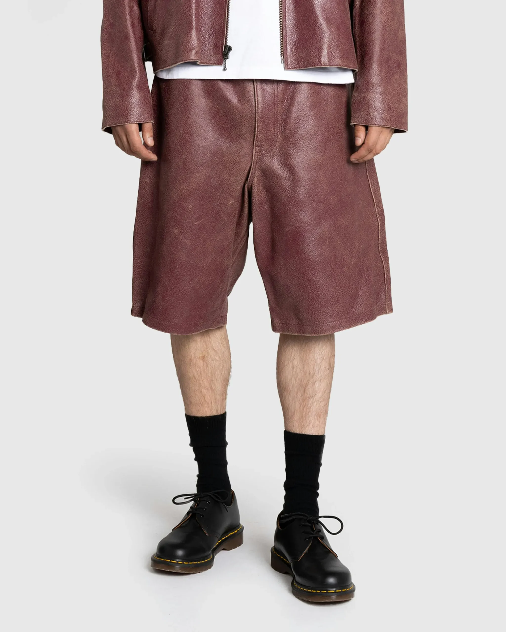Guess USA Crackle Leather Shorts Petite Syrah Multi- Shorts