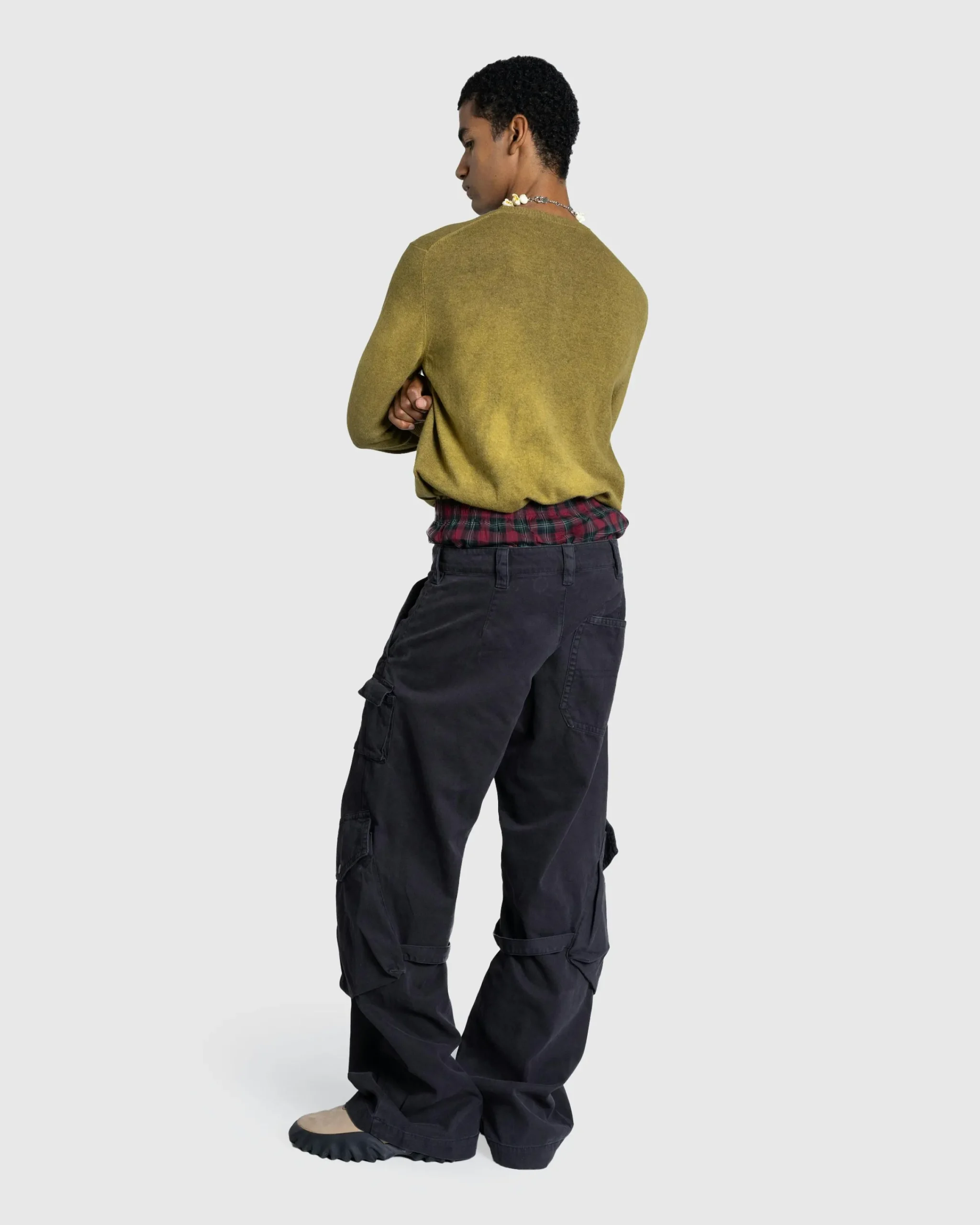 Acne Studios Crew Neck Cardigan Golden Brown- Knitwear