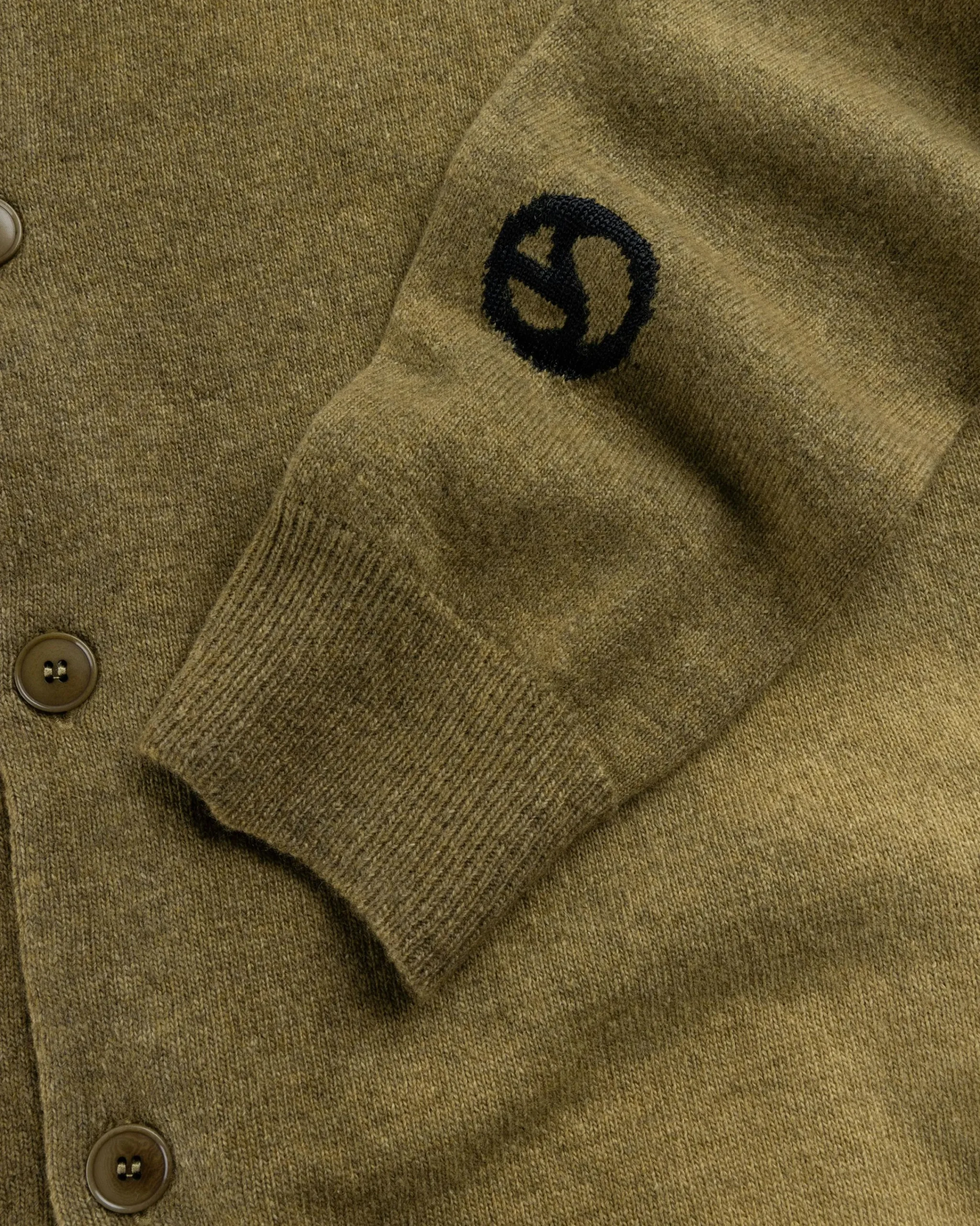 Acne Studios Crew Neck Cardigan Golden Brown- Knitwear
