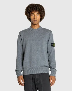 Stone Island Crewneck Sweater Melange Grey- Knitwear