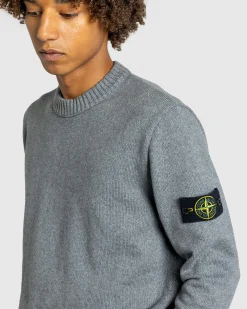 Stone Island Crewneck Sweater Melange Grey- Knitwear