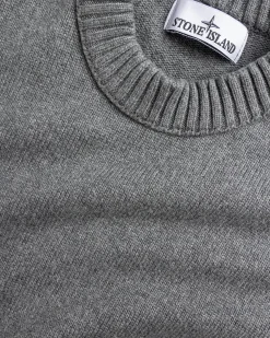 Stone Island Crewneck Sweater Melange Grey- Knitwear