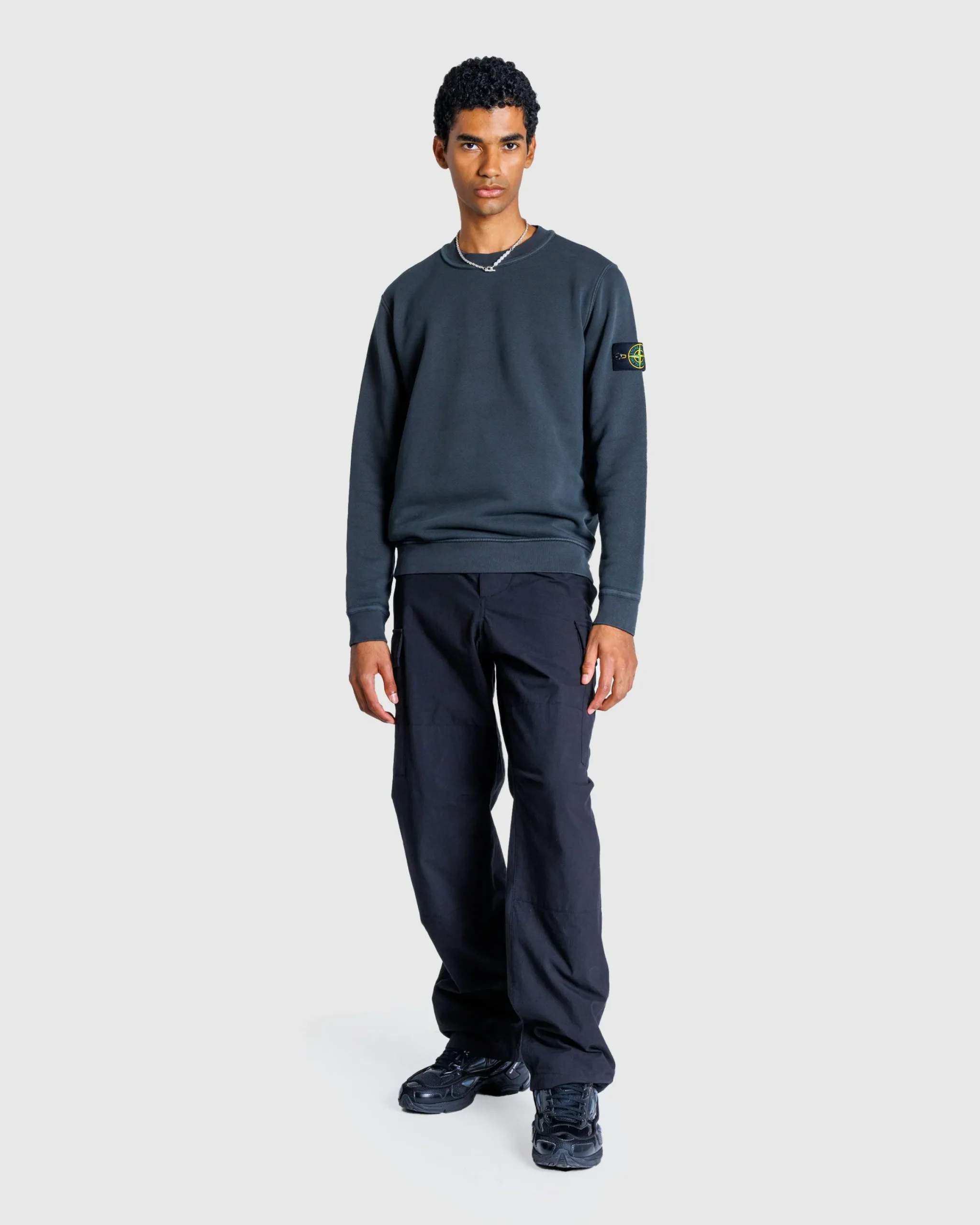 Stone Island Crewneck Sweatshirt Lead Grey- Sweats