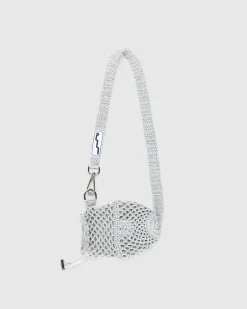 SSU Crochet Mesh Crossbody Bag Ice Grey- Bags