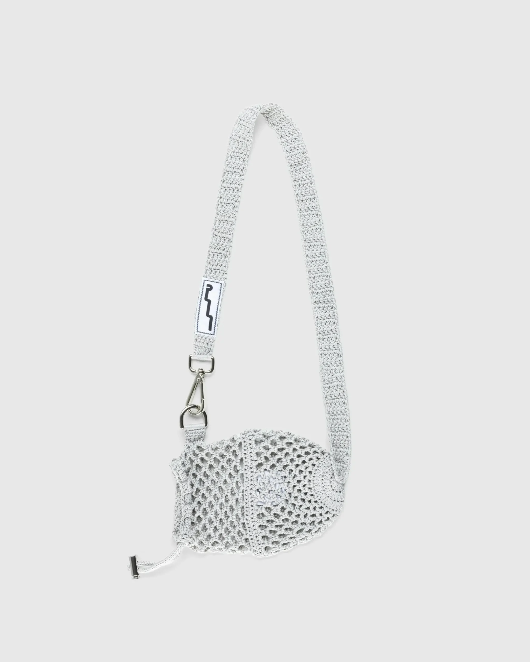 SSU Crochet Mesh Crossbody Bag Ice Grey- Bags