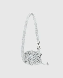 SSU Crochet Mesh Crossbody Bag Ice Grey- Bags