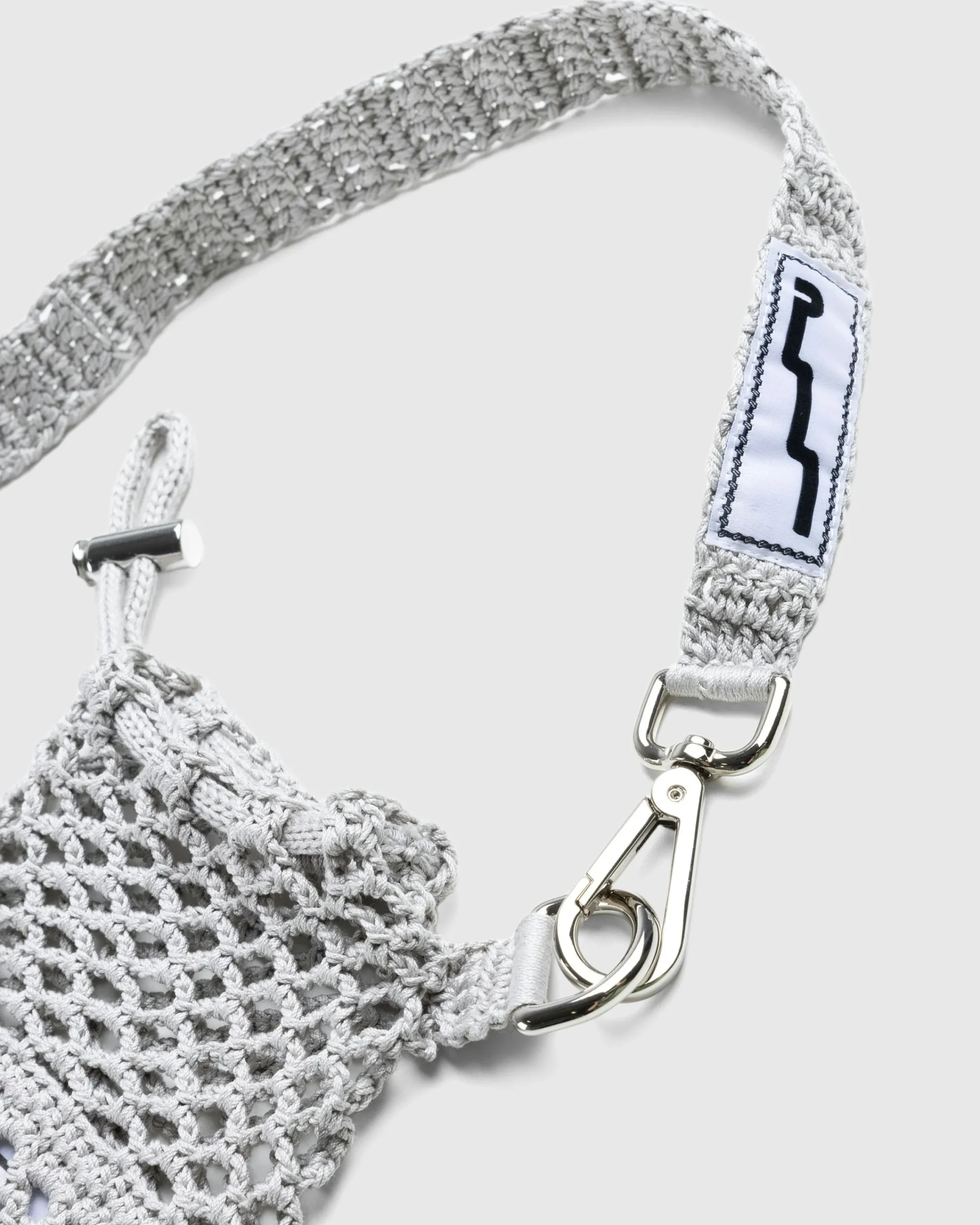 SSU Crochet Mesh Crossbody Bag Ice Grey- Bags