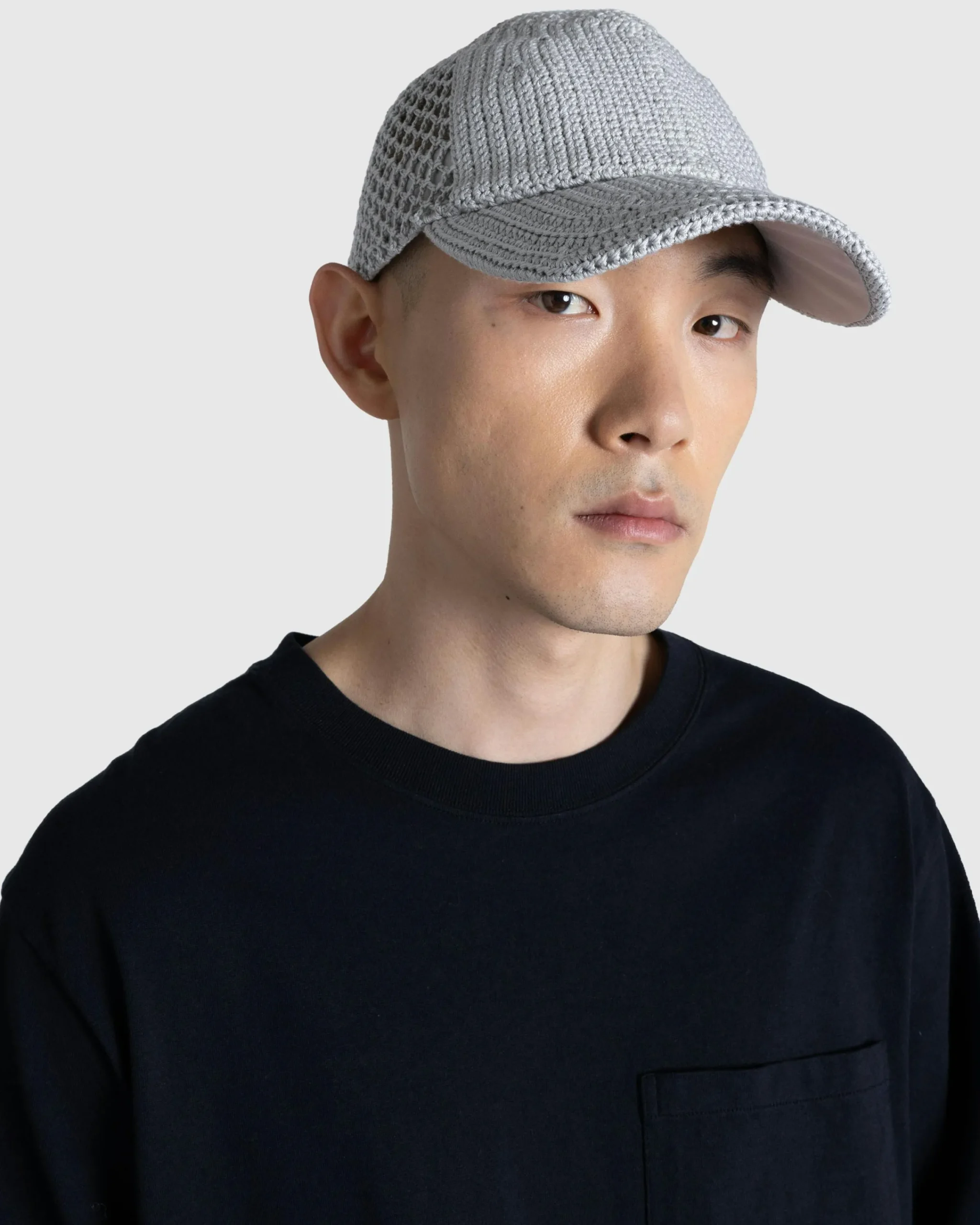 SSU Crochet Trucker Hat Ice Grey- Hats