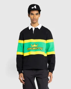 Awake NY Crown Logo Rugby- Tops
