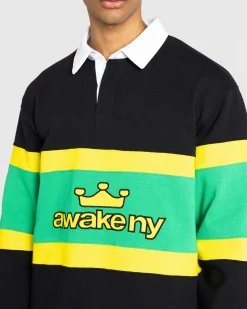 Awake NY Crown Logo Rugby- Tops