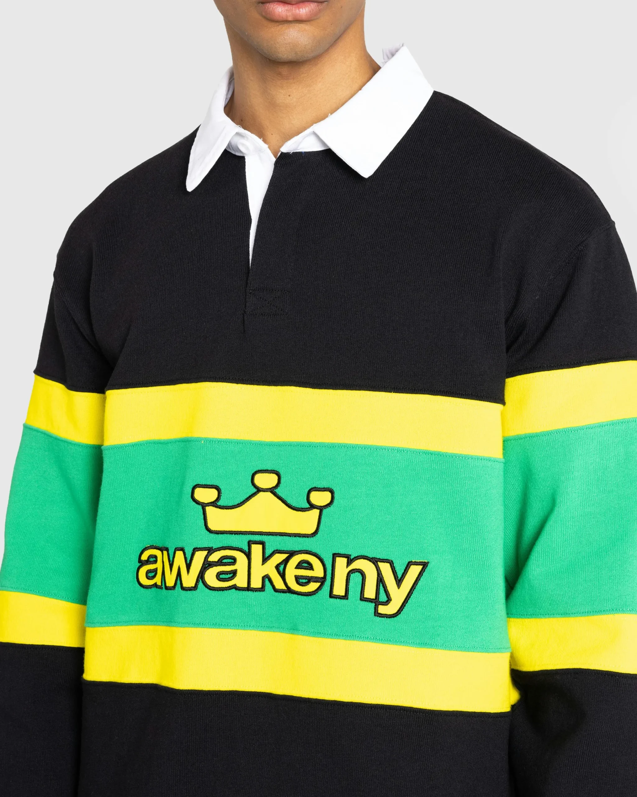Awake NY Crown Logo Rugby- Tops