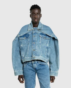 Jean Paul Gaultier Denim Jacket Light Blue- Outerwear