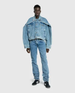 Jean Paul Gaultier Denim Jacket Light Blue- Outerwear