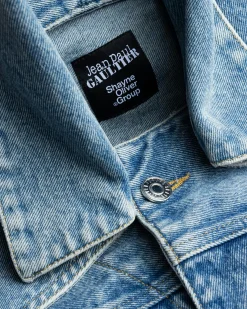 Jean Paul Gaultier Denim Jacket Light Blue- Outerwear