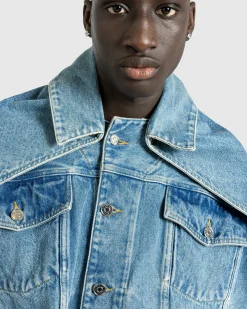 Jean Paul Gaultier Denim Jacket Light Blue- Outerwear