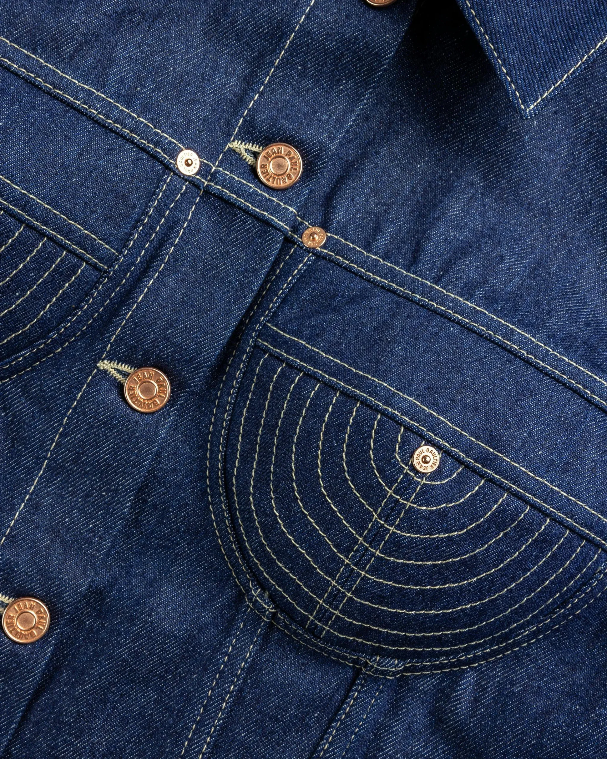 Jean Paul Gaultier Denim Jacket With Contrast Topstitching Madonna Inspired- Outerwear