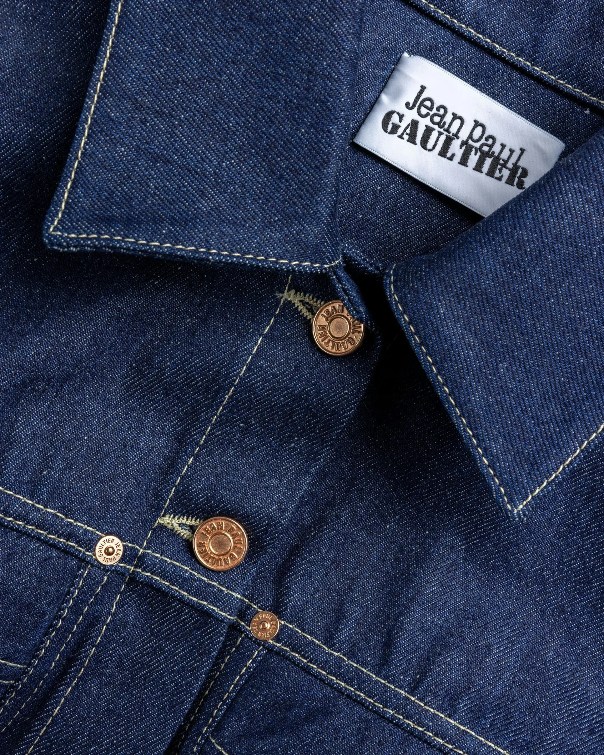 Jean Paul Gaultier Denim Jacket With Contrast Topstitching Madonna Inspired- Outerwear