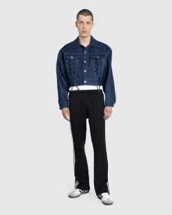 Jean Paul Gaultier Denim Jacket With Lace Detail- Outerwear