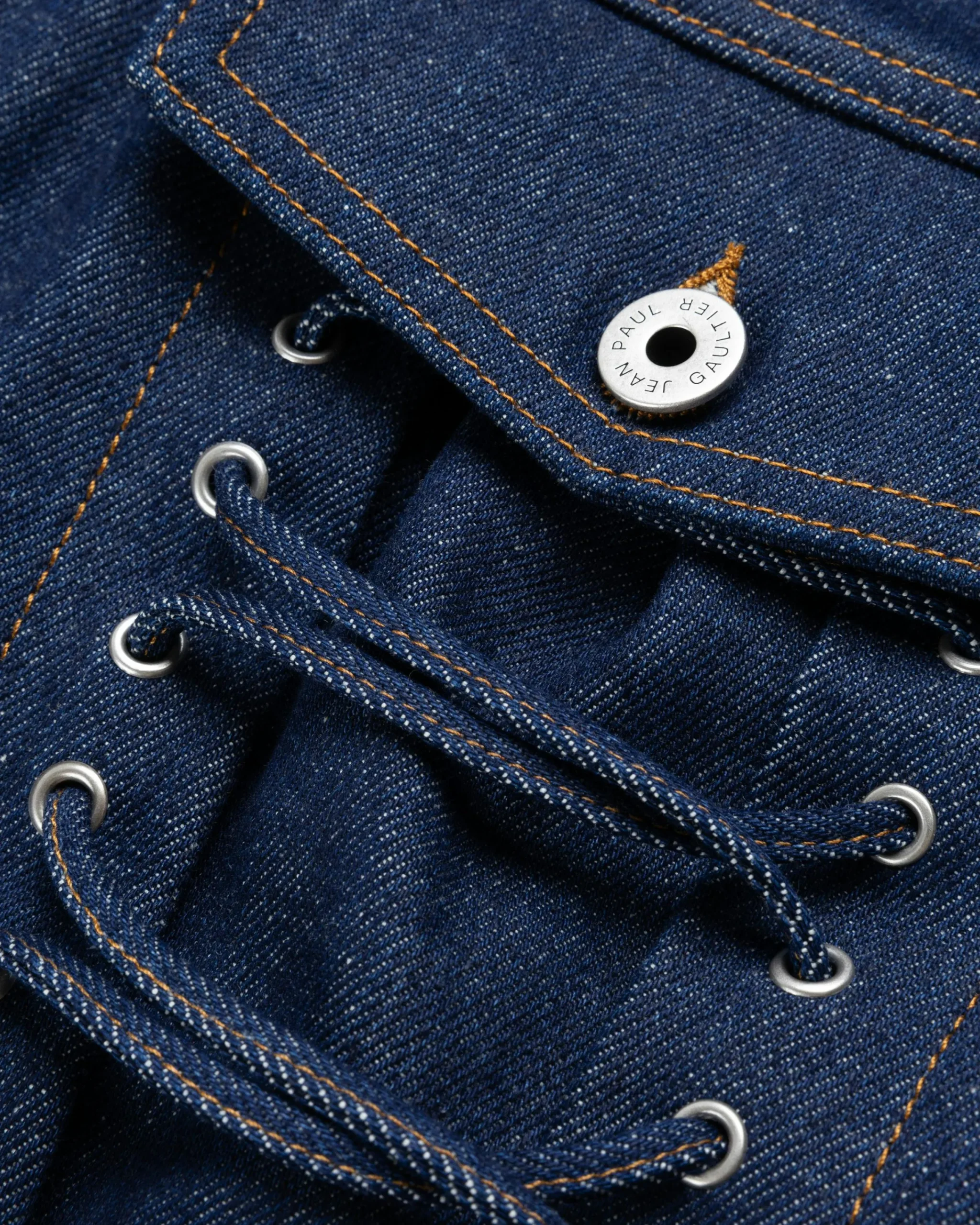 Jean Paul Gaultier Denim Jacket With Lace Detail- Outerwear