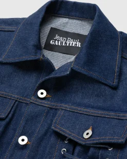 Jean Paul Gaultier Denim Jacket With Lace Detail- Outerwear