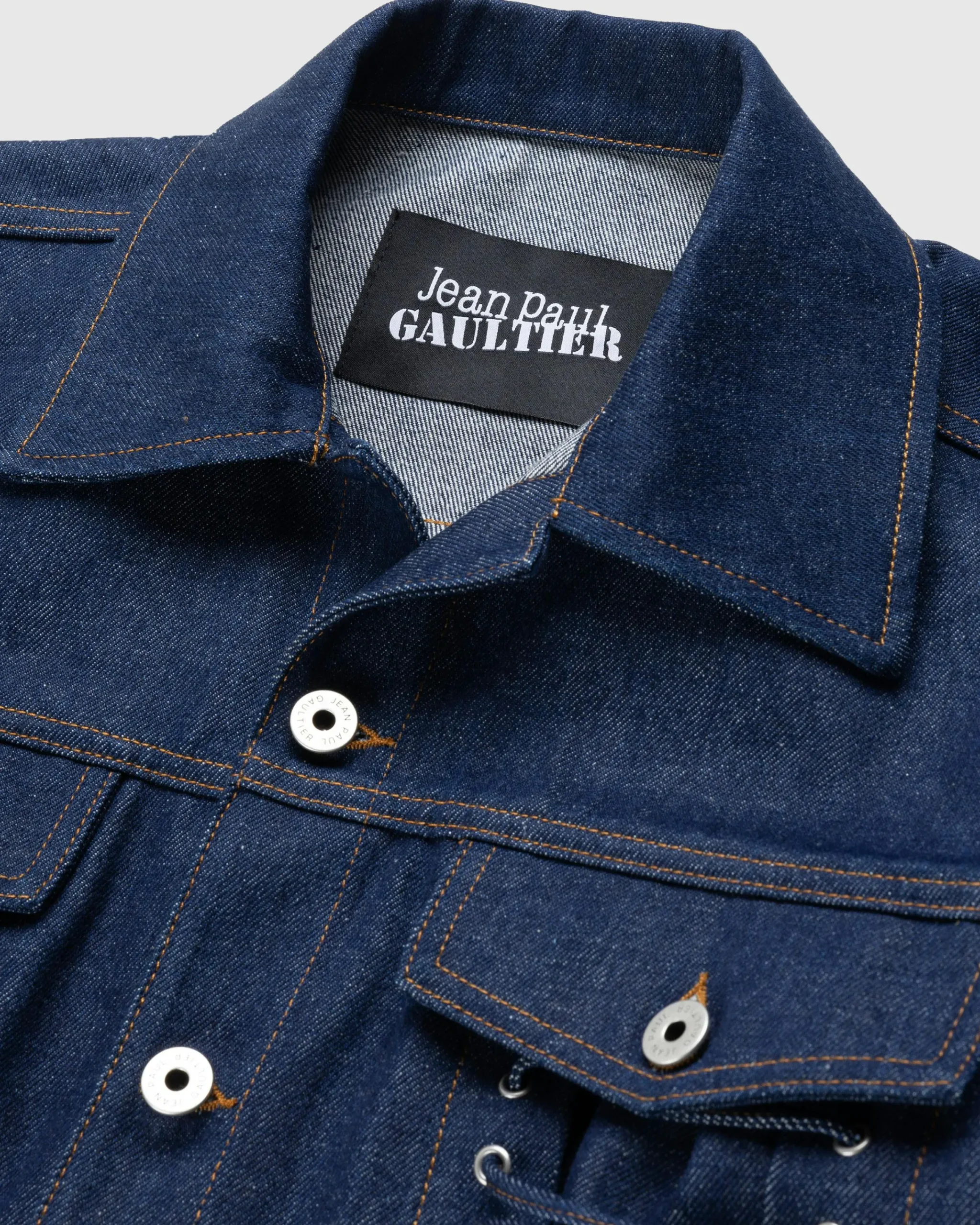 Jean Paul Gaultier Denim Jacket With Lace Detail- Outerwear