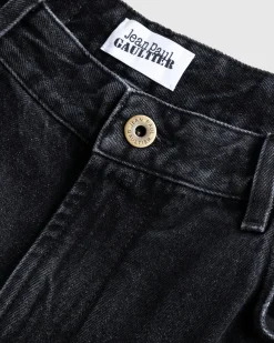 Jean Paul Gaultier Denim Pant Printed "Body Marinière" Vintage Black/White- Pants