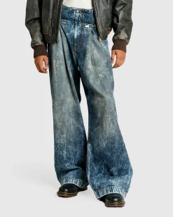 Acne Studios Denim Trousers Stone Grey- Pants