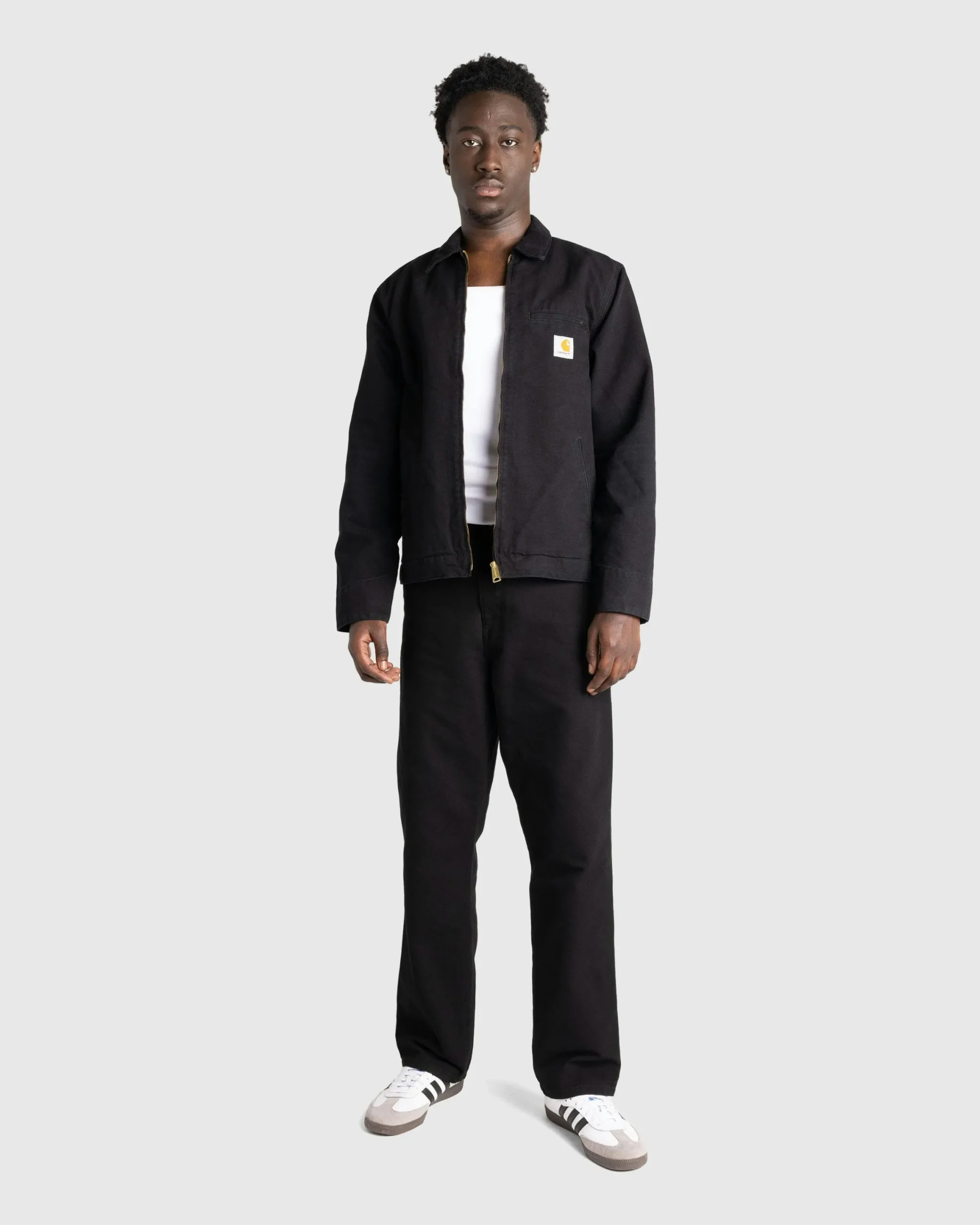 Carhartt WIP Detroit Jacket Black/Aged Canvas- Outerwear