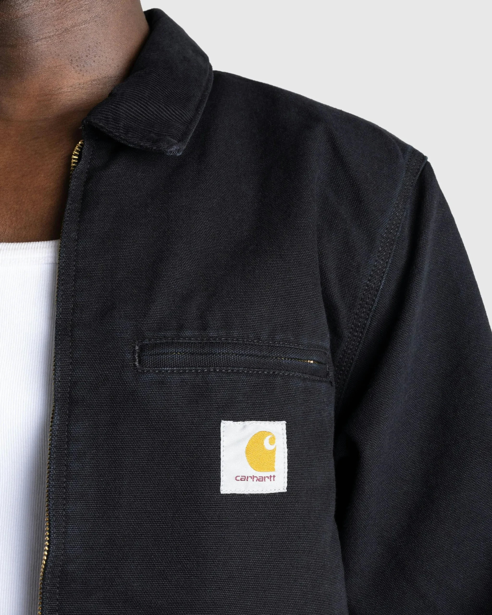 Carhartt WIP Detroit Jacket Black/Aged Canvas- Outerwear